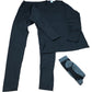 BOSPHORUS Thermal Long Johns Set Black Size L Men's Underwear With Socks