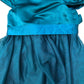 Girls Dress Aged 5 Elegant Short Sleeve Teal Tulle