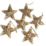 Gold Star Christmas Tree Decorations 18 Pieces