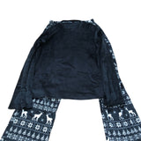 Fun Black Long Sleeve Pyjama Top And Pants Set Christmas Style