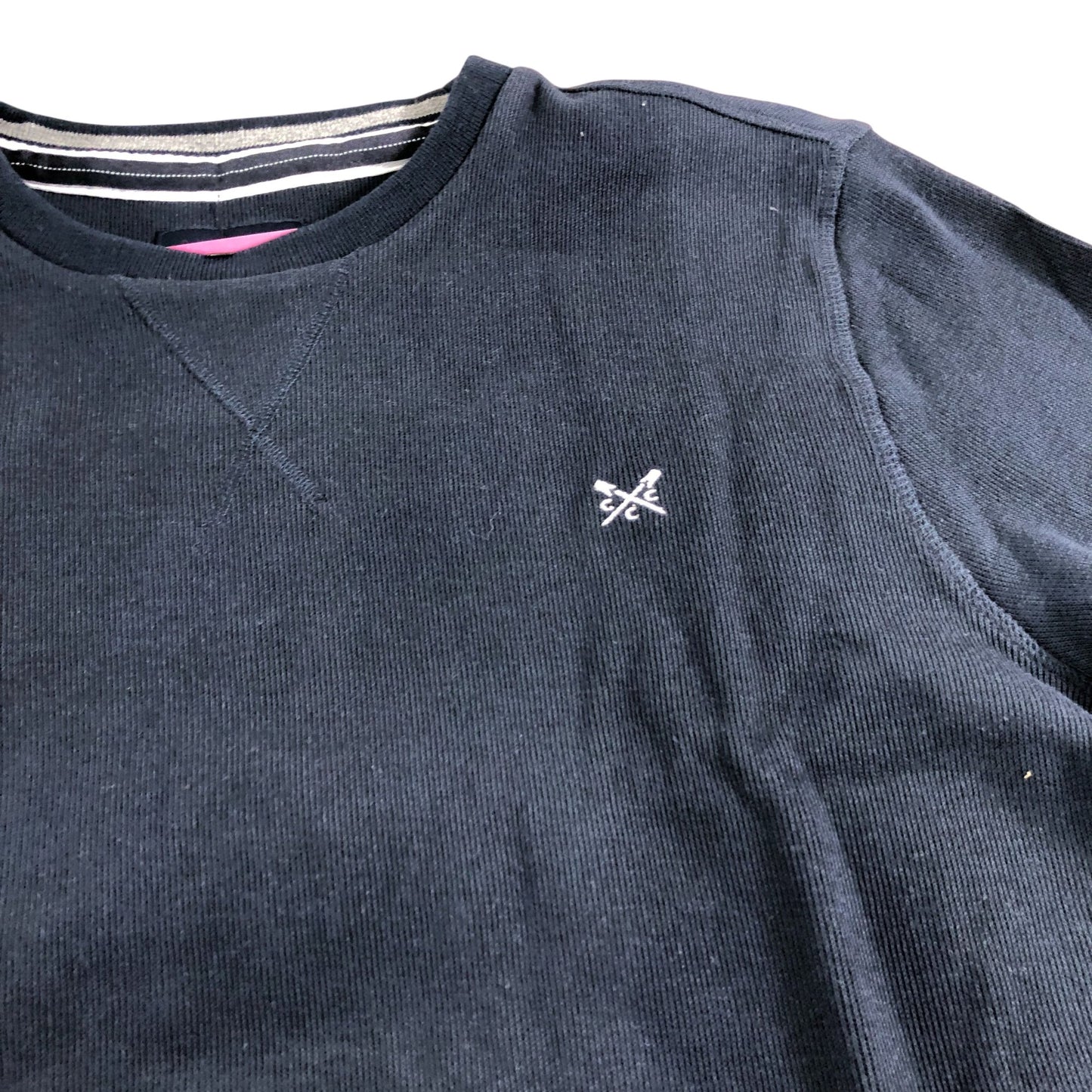 Crew Clothing Company Sweatshirt XL Men's Navy Blue Long Sleeve Cotton