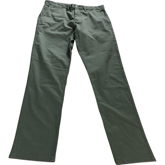 Crew Clothing Company Slim Fit 34L Men's Chinos Green Cotton Elasticated