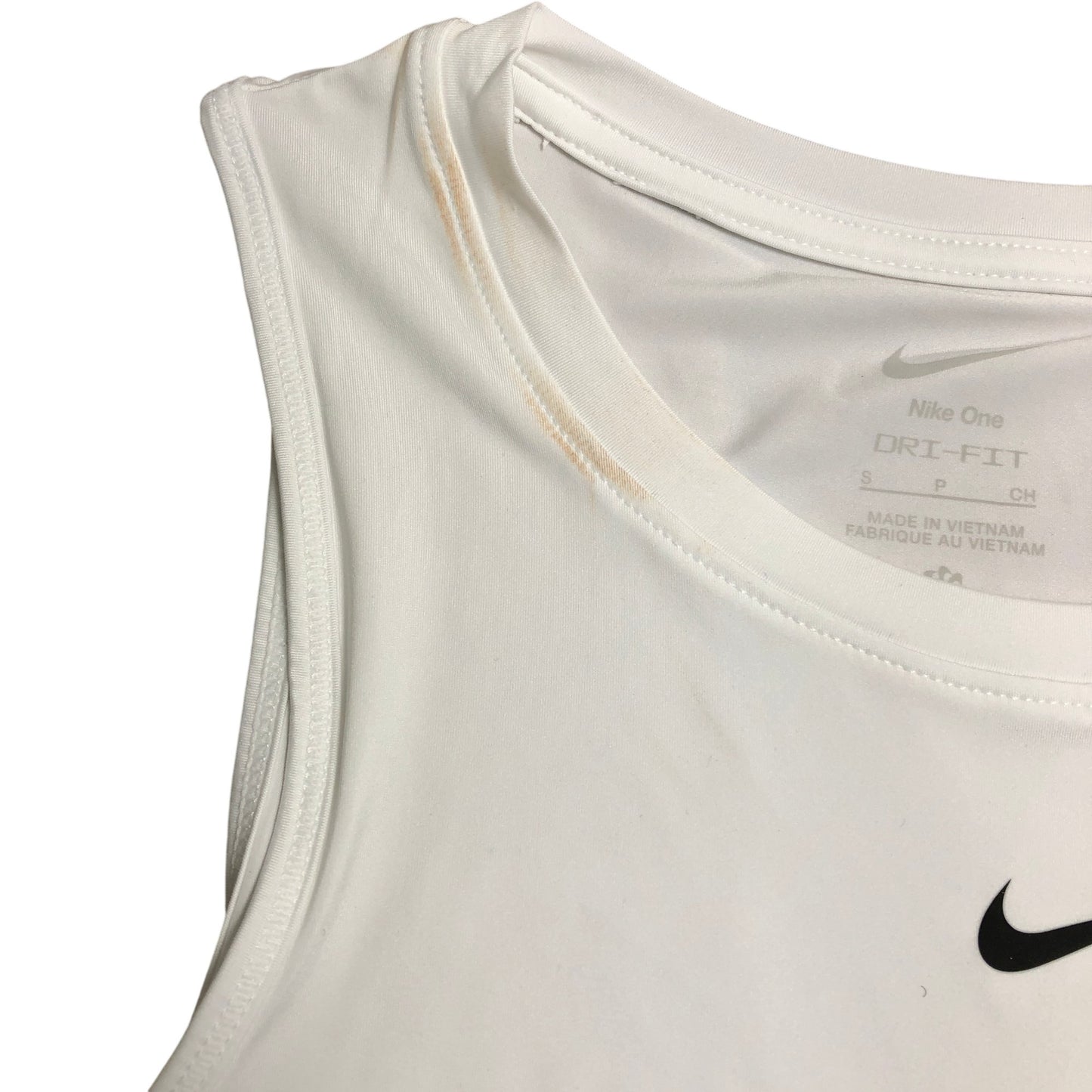 Nike Dri-Fit Women's Athletic Vest Size S White Running Top Activewear