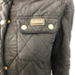 Barbour International Quilted Puffer Jacket UK10 Women's Black Hooded Outerwear