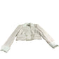River Island Cropped Blazer Jacket UK8 Women's White Pink Tweed Double Breasted