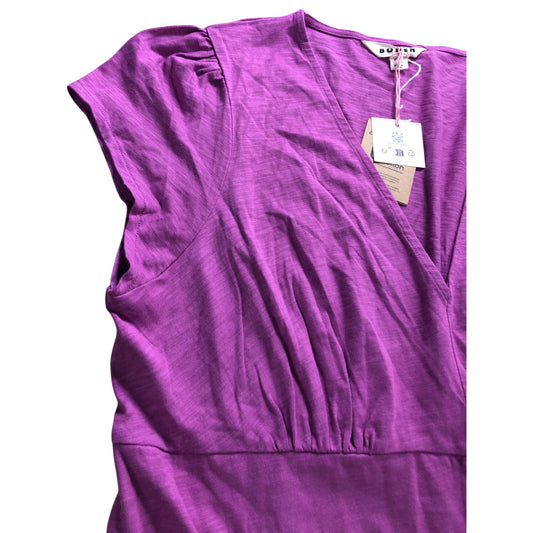 Boden Foxglove Purple Tiered Jersey Dress - Size 16