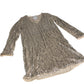 Sequin V Neck Dress Women's Long Sleeve Party Outfit UK8