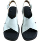 Camper Dana UK7 Women's White Leather Slingback Sandals