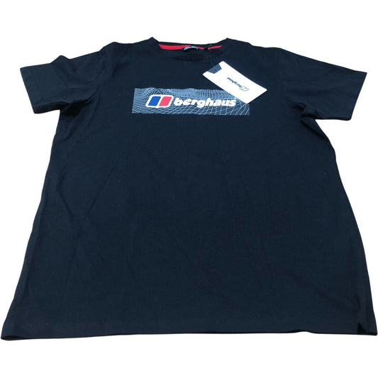 Berghaus Black T-Shirt Boys Short Sleeve Logo Cotton Size 13 Years