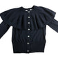 Branded UK 6 Women's Navy Cardigan With Ruffle Detail Cotton Blend