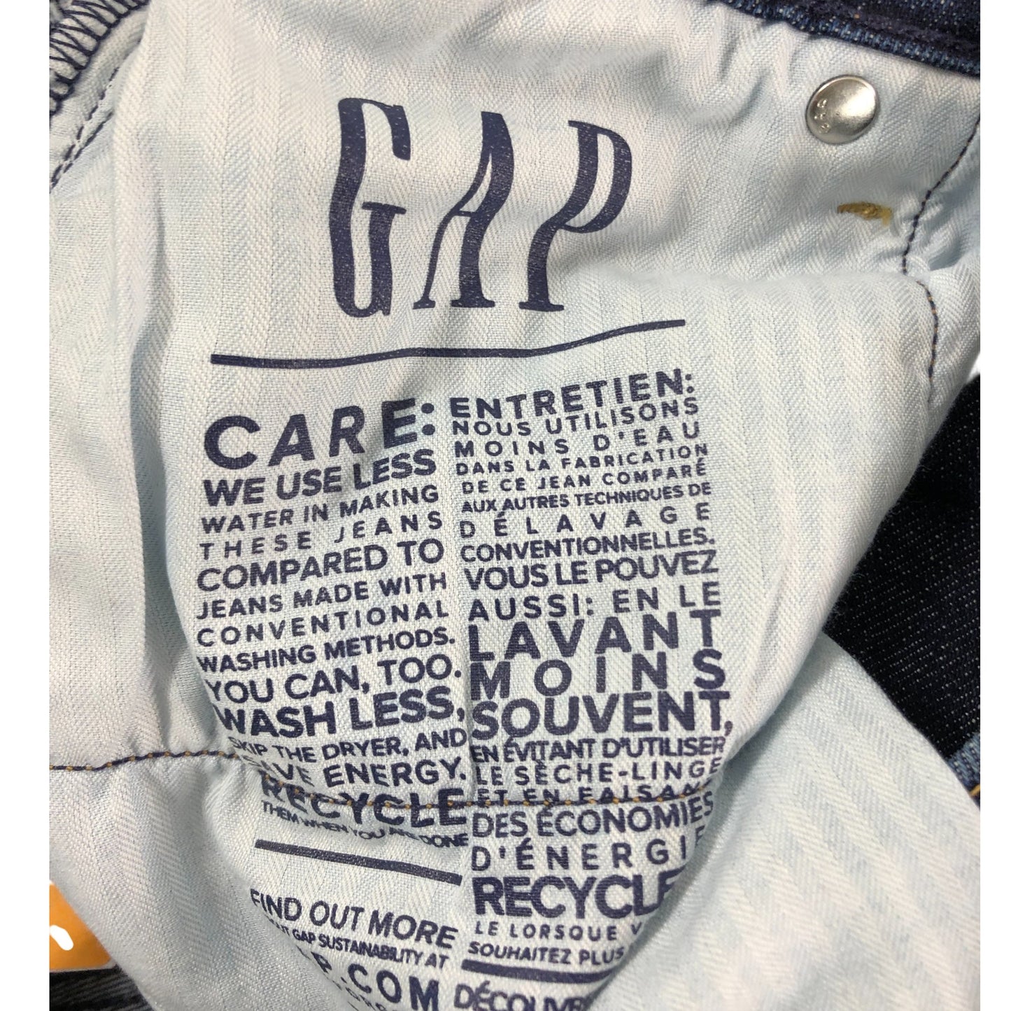 GAP 90s Straight High Rise Jeans 30 Regular Men's Dark Blue Denim Trousers