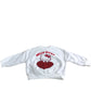 Hello Kitty Sweatshirt 2-3 Years Girls White Heart Design Red Sequin Print