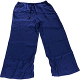 Petite Trousers Women's Viscose Relaxed Fit Loose Blue