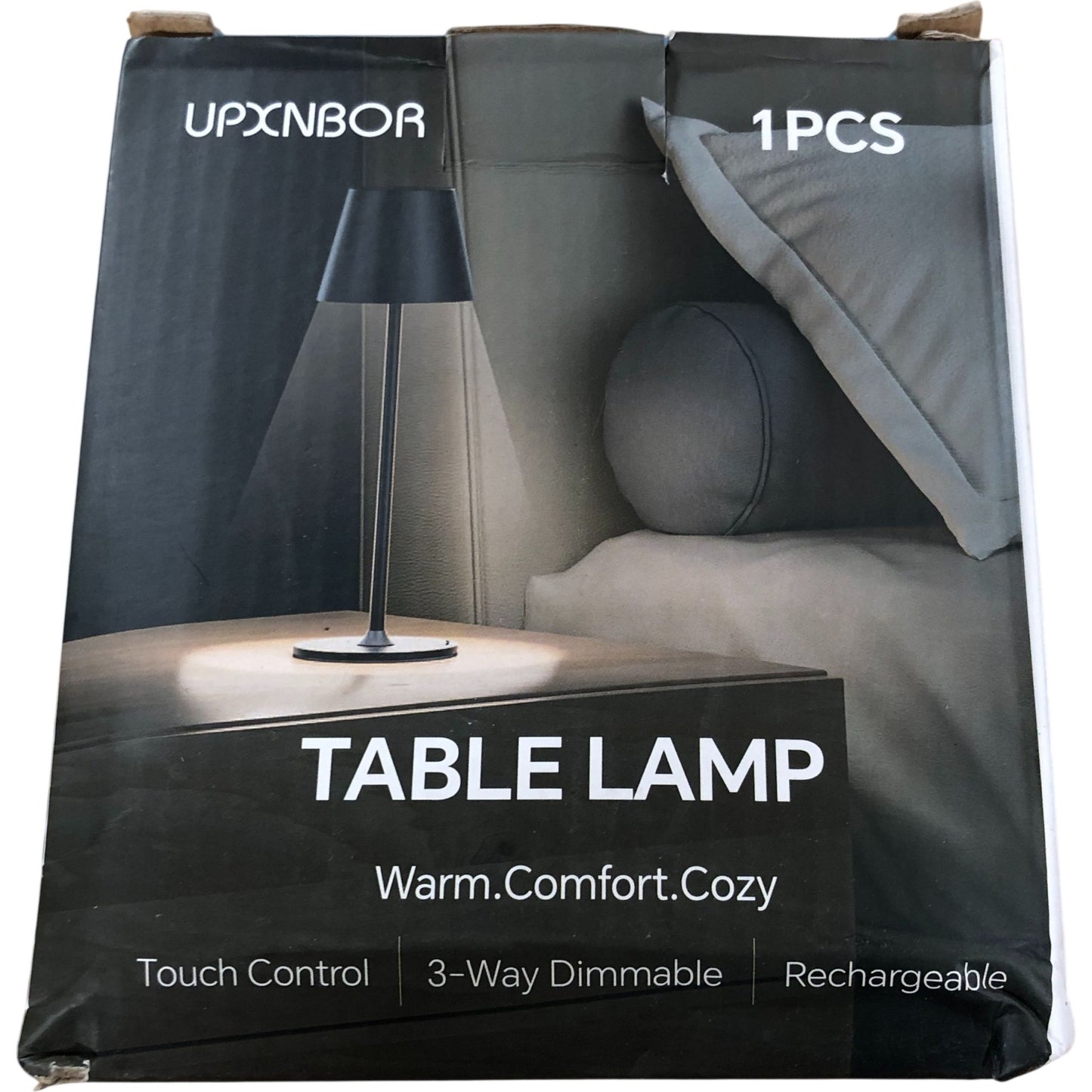 UPXNBOR Table Lamp Touch Control Rechargeable 3 Way Dimmable Warm Cozy
