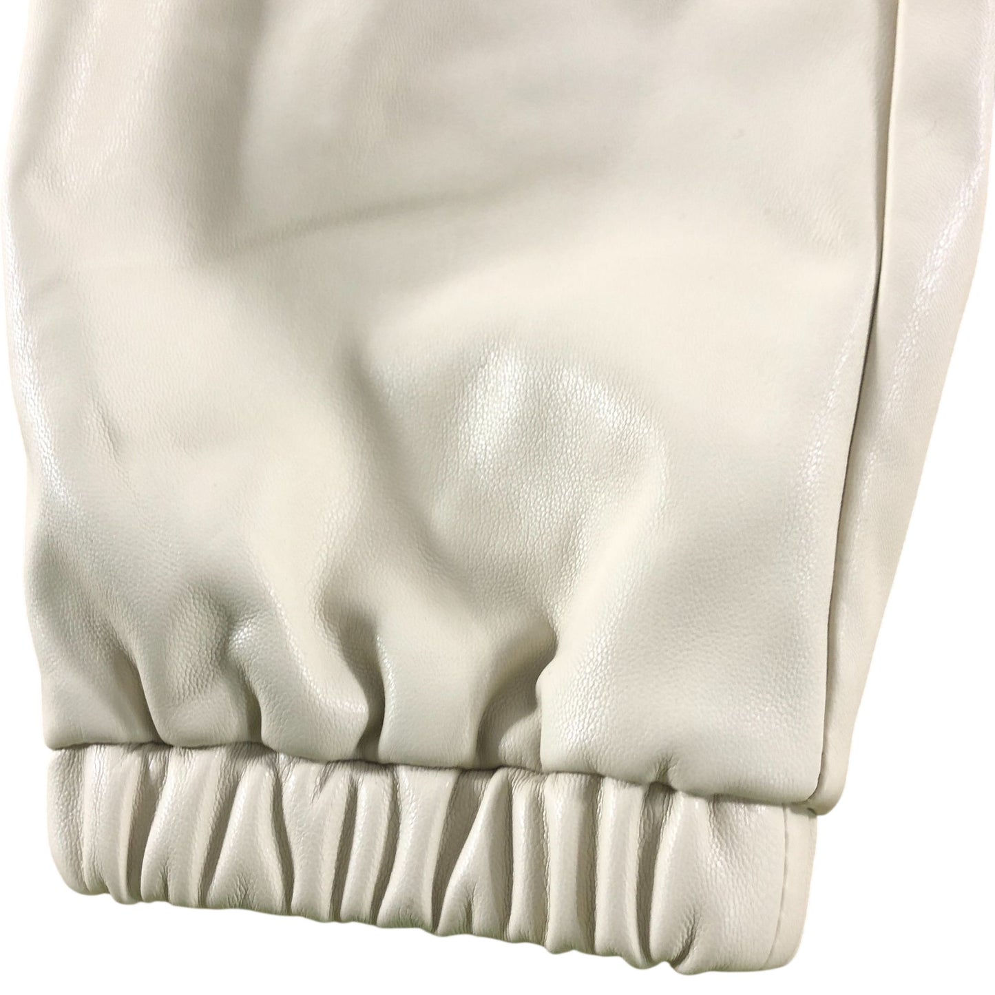 River Island Girls Cargo Trousers Cream Faux Leather 5 Years