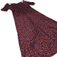 Maxi Dress Women's Casual Short Sleeve Patterned Red Floral UK10