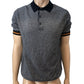 Ben Sherman All Over Textured Polo Shirt Medium Mens Short Sleeve Navy