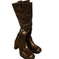 Stylish Branded Brown Knee High Heeled Boots Women's Fashion UK5