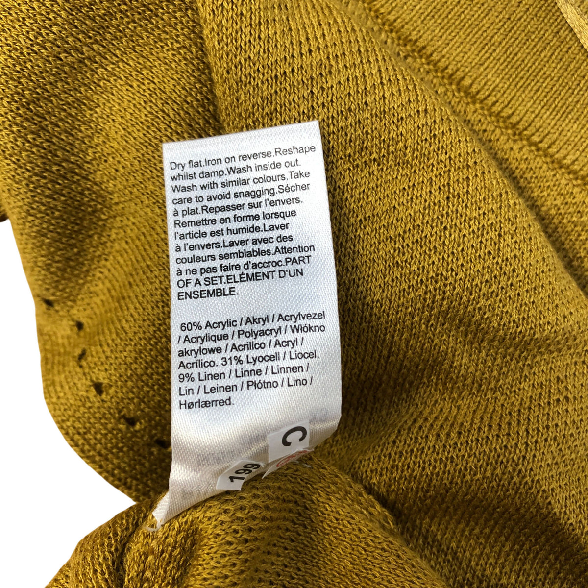 River Island Women's Knitted Sweater Size UK8 Long Sleeve Mustard Colour