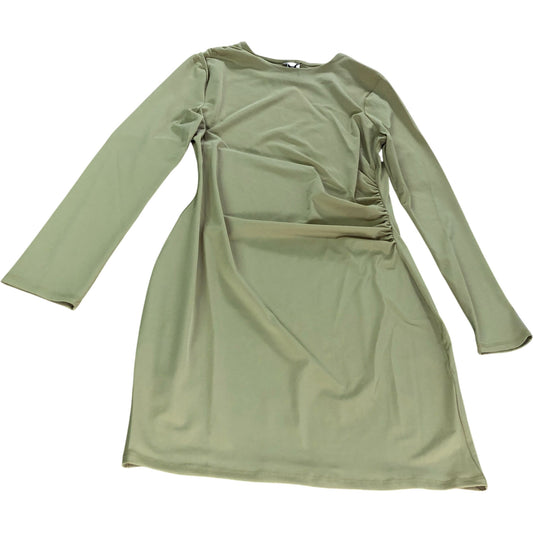 River Island Women's Long Sleeve Dress Khaki Ruched Bodycon