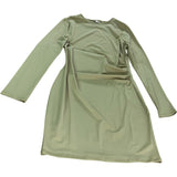River Island Women's Long Sleeve Dress Khaki Ruched Bodycon