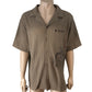 RIVER ISLAND Casual Shirt Size L Men's Brown Dragon Print Short Sleeve Top