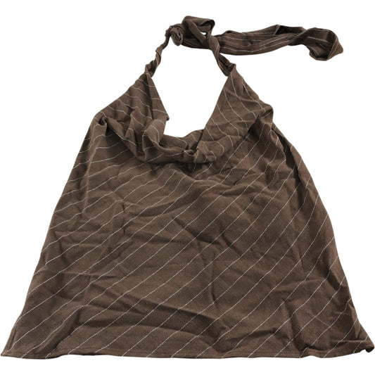 River Island Women's Brown Striped Halter Neck Top Size UK6