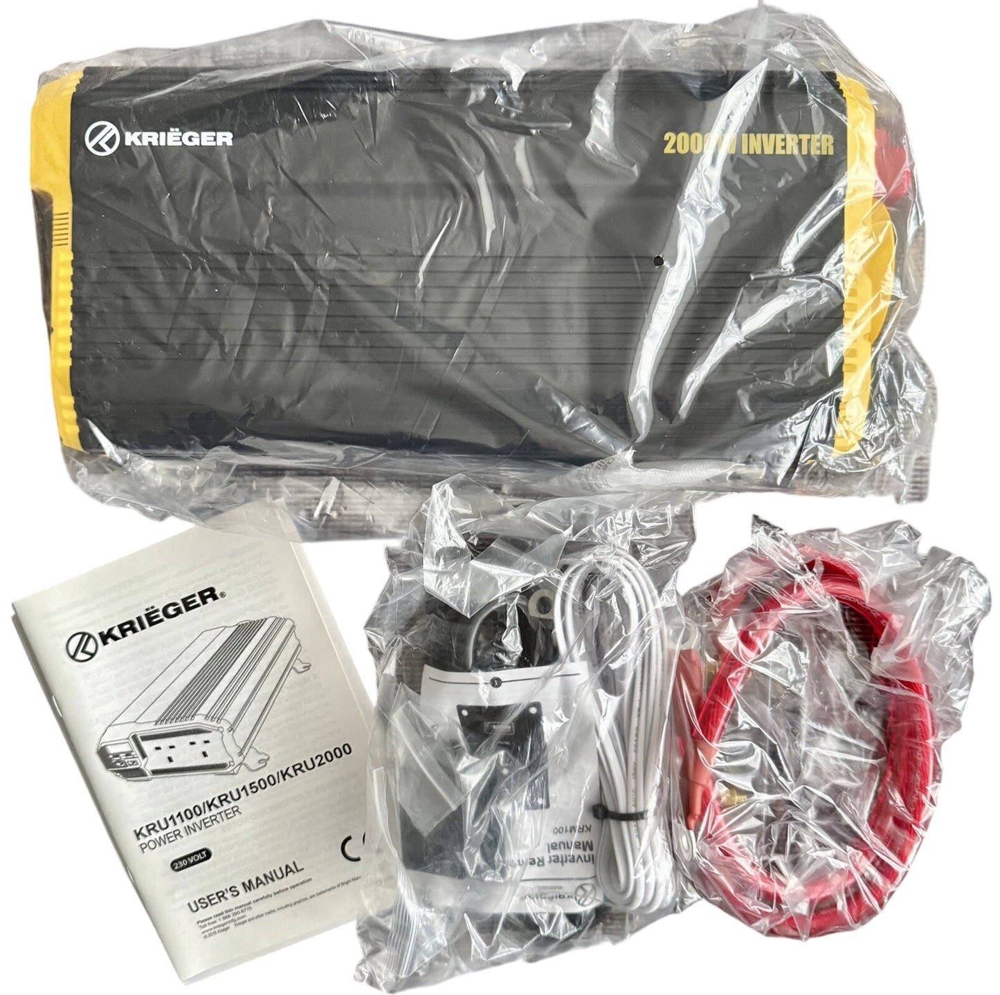Krieger 2000 Watt Inverter 4000W Peak Power 12V DC to AC Converter LCD Display