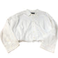 River Island Shirt 13 Women's White Cotton Crop Top Size Small