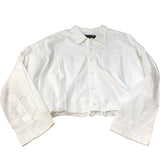 River Island Shirt 13 Women's White Cotton Crop Top Size Small