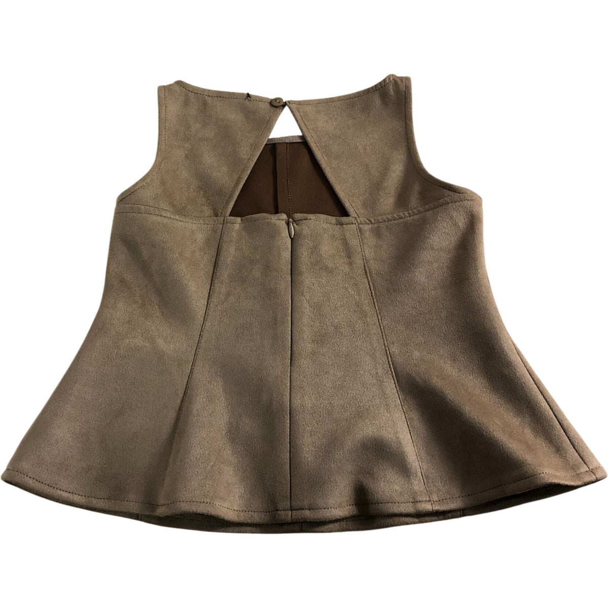 River Island Girls Brown Suede Sleeveless Top 7-8yrs