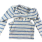 River Island Cotton On Girls Crop Sweater Size 5-6YRS White Blue Stripe Kids