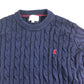 Joules Cable Knit Sweater XL Men's Navy Blue 100 Cotton Pullover Knitwear