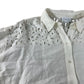 Cotton Club White Broderie Anglaise Shirt - Size 14