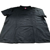 River Island Zip Polo Shirt 5XL Men's Short Sleeve Cotton Black Casual Wear
