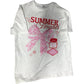Summer Nights White T-Shirt 7-8 Years Years Girls Casual Cotton Bow Design