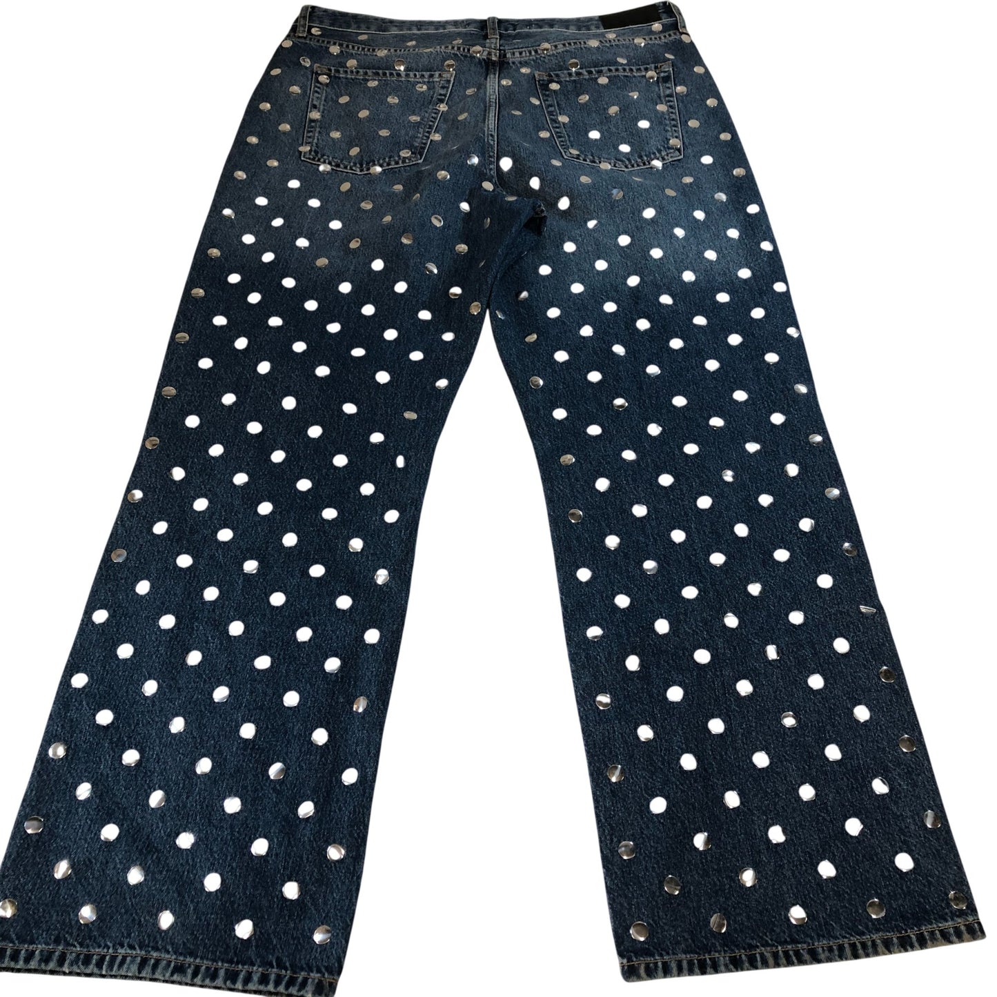 River Island Distressed Patchwork Relaxed Fit Jeans UK16