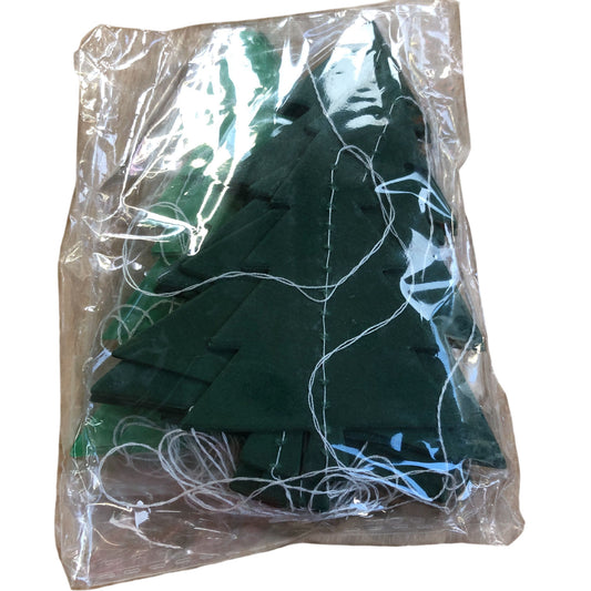 Christmas Tree Paper Bunting Ornament Festive Décor Pack of Two