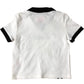 River Island T-Shirt White Floral Design Black Trim Girl's Casual Top 9-10 Years