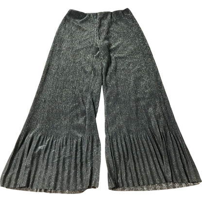 River Island Wide Leg Trousers Women's Shimmering Ribbed Polyester Pairs Gold