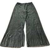 River Island Wide Leg Trousers Women's Shimmering Ribbed Polyester Pairs Gold