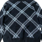 River Island Sweater Crew Neck Size Medium Men's Black Plaid Cotton Blend