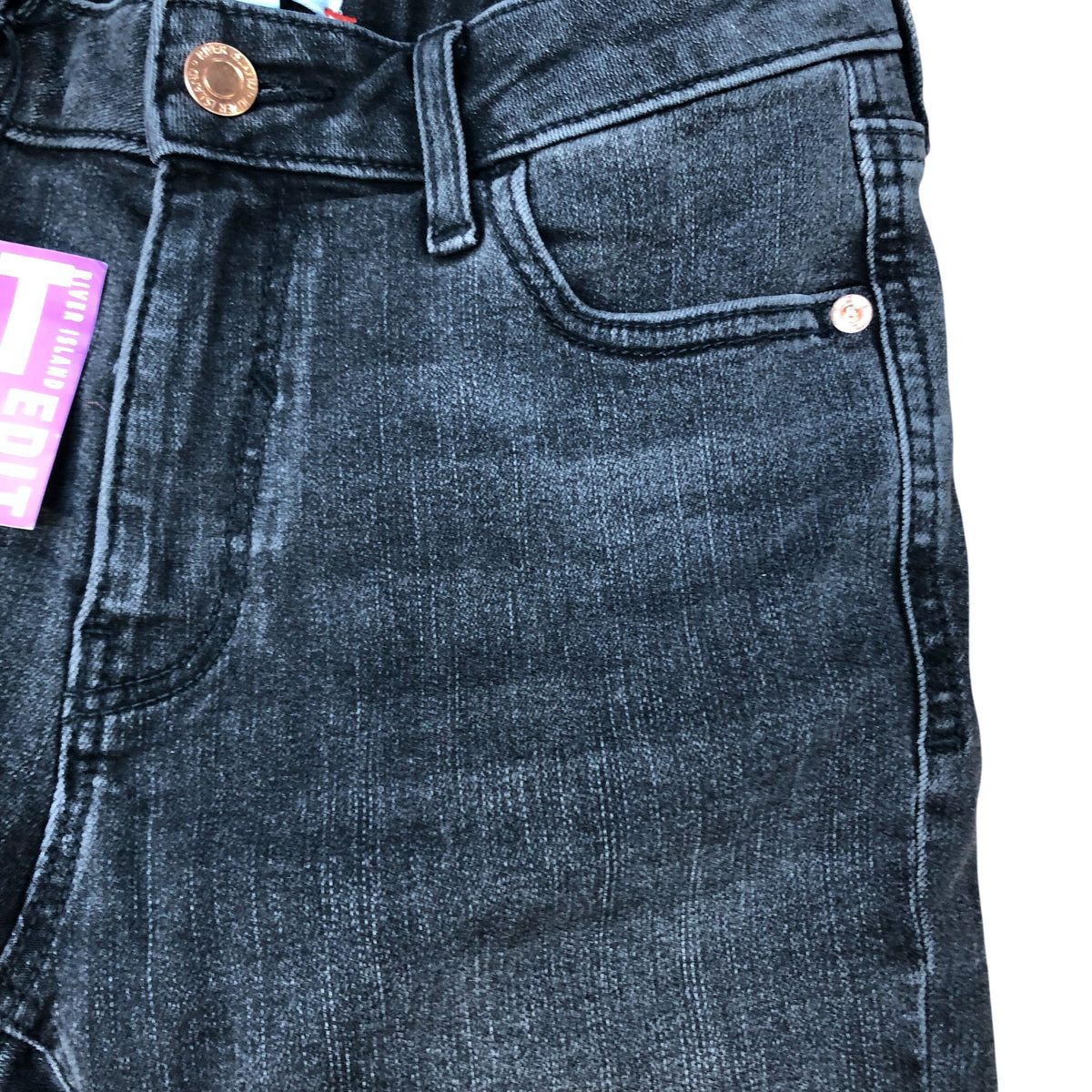 River Island Petite Skinny Jeans UK6 Women's Black Denim Classic Fit