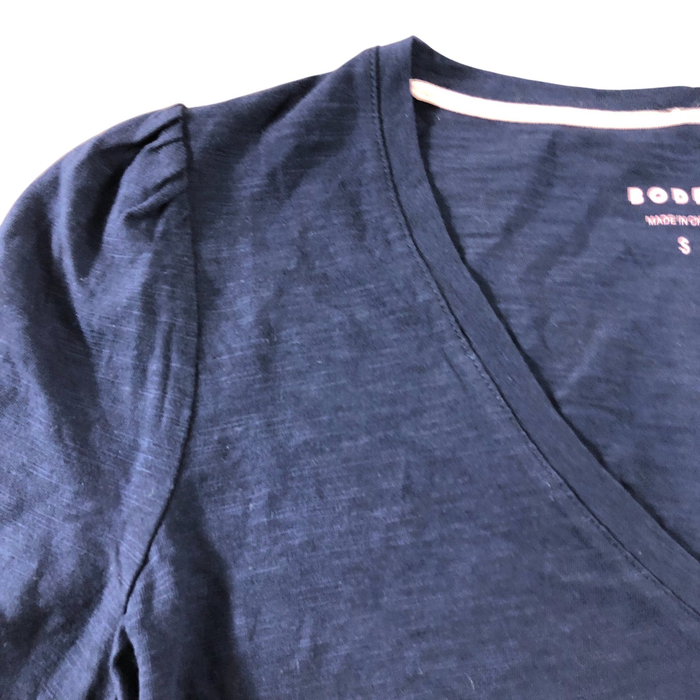 Navy V Neck T-Shirt - Size 8