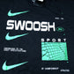 Nike Swoosh Loose Fit T-Shirt Black Sport Graphic Tee Size M