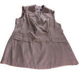 Branded Pink Double Breasted Sheer Waistcoat - Size 16