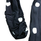 Polka Dot Maxi Dress UK6 Women's Long Sleeve Flared Hem Black Heart
