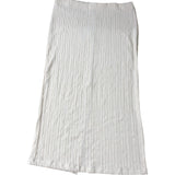 River Island Signature Maxi Skirt L Women's Textured Split Hem Cream