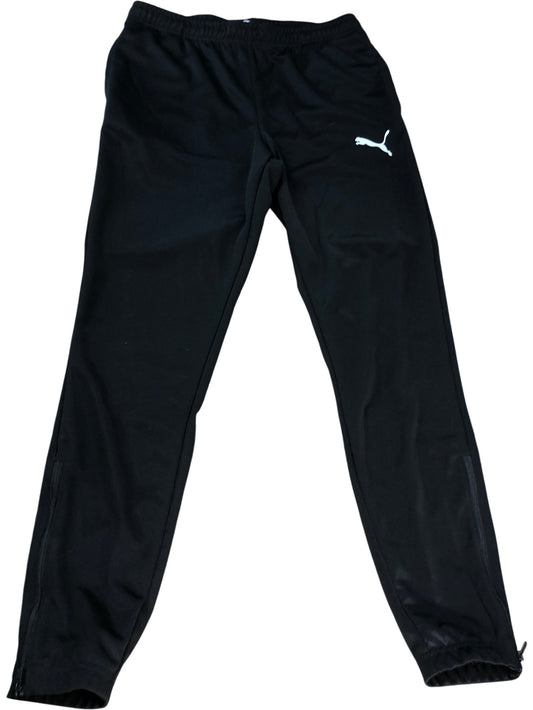 PUMA Activewear Trousers Men's Track Pants Black Lightweight Zipped Cuffs M