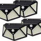 Solar Sensor Light 4 Pack 283 LED Outdoor Security Light Motion Detection 3 Mode